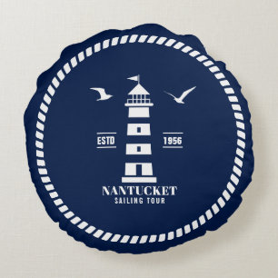 Bleu blanc Coussin nautique, Phare, Maritime