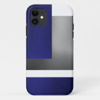 Bleu blanc et argent Comtemporary Iphone 5 Coque
