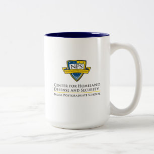 Bleu blanc et bleu marine Mug à deux tons 15oz - L