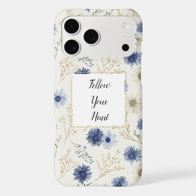 Bleu Blanc Floral   (Verso)