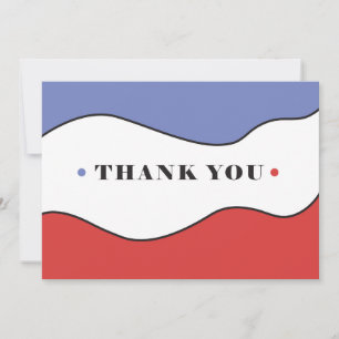 Bleu, Blanc, Rouge - Carte de remerciements