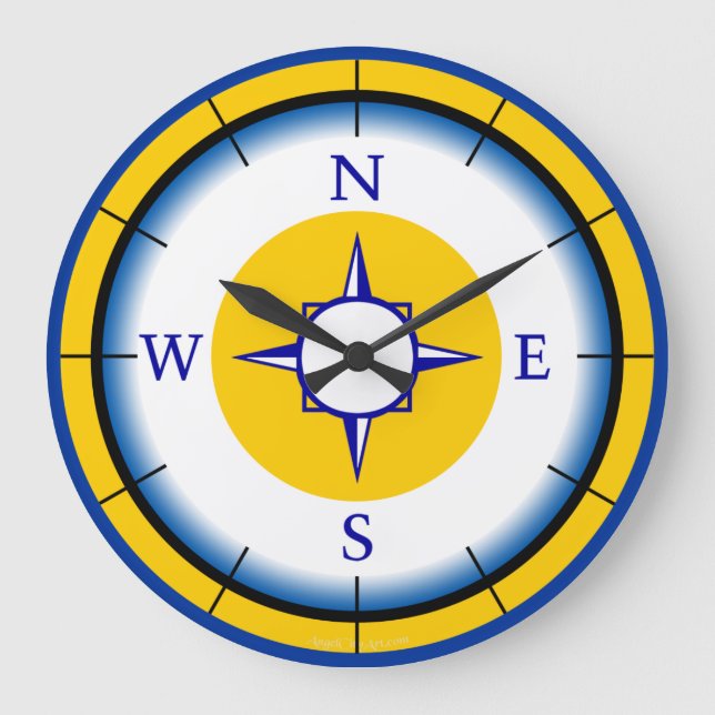 Bleu Bleu, Blanc, Mur Or Horloge (Recto)