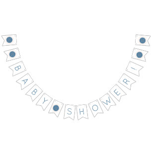 Bleu Boho Sun Baby shower Bunting drapeaux