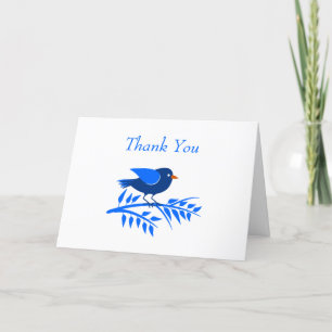 Bleu Bouteille de feuille d'oiseaux Nature Merci s
