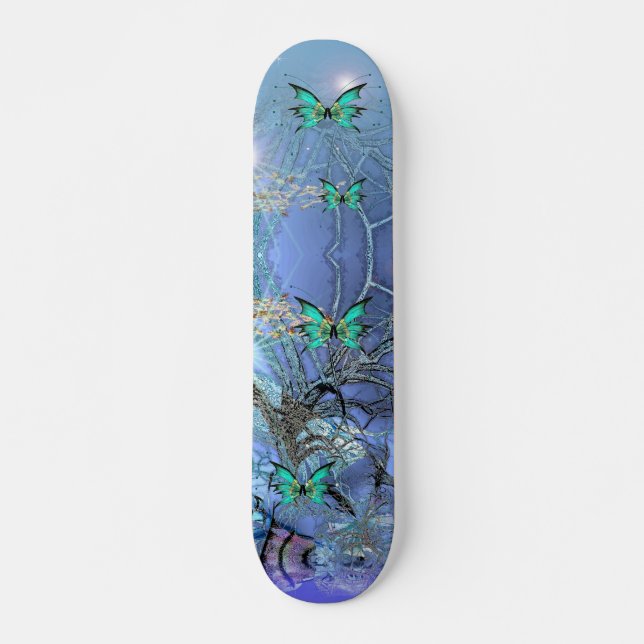 Bleu Bouton de skateboard (Devant)
