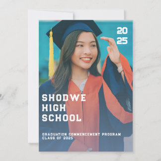 Bleu brillance Un programme de graduation moderne