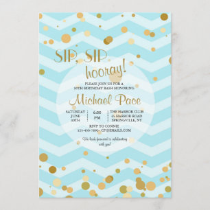 Bleu Bubbly Invitation