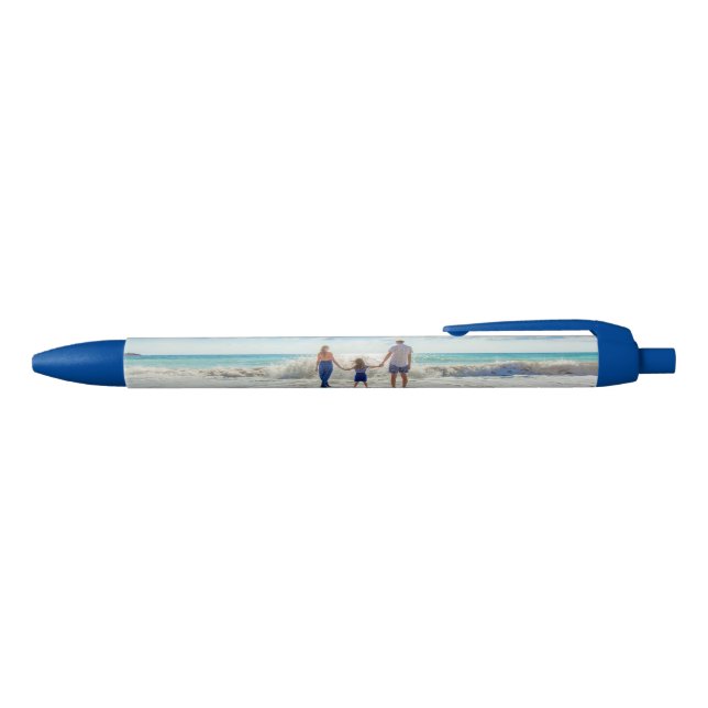 Bleu Cadeau stylo photo personnalisé avec texte personn (Haut)