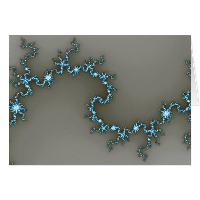 Bleu - Carte Fractale (Devant horizontal)