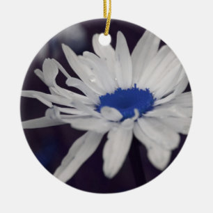 Bleu Centre Daisy Ornement Fleur