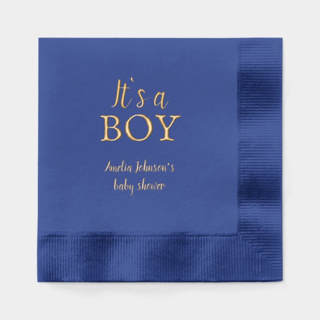 Bleu C'est un garçon Baby shower Bébé Genre Reveal (Recto)