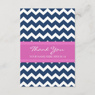 Bleu Chevron de rose de cartes de Merci
