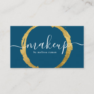 Bleu chic avec Carte de visite Gold Circle