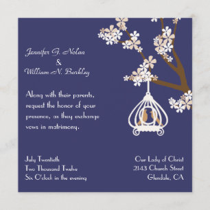 Bleu chic avec le faire-part de mariage