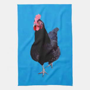 Bleu Chicken Strut, Serviette de plat
