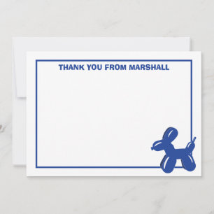 Bleu Chien Balloon Animal Anniversaire Carte de re