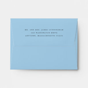 Bleu clair avec enveloppe d'adresse de retour