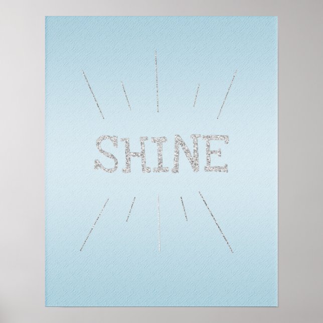 Bleu clair brillant avec affiche Parties scintilla (Devant)