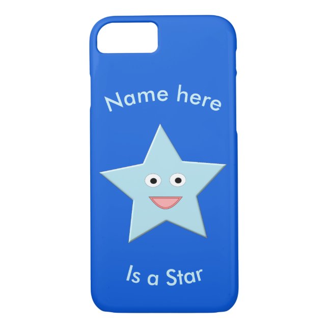 Bleu clair Celebration Star coque iphone personnal (Dos)