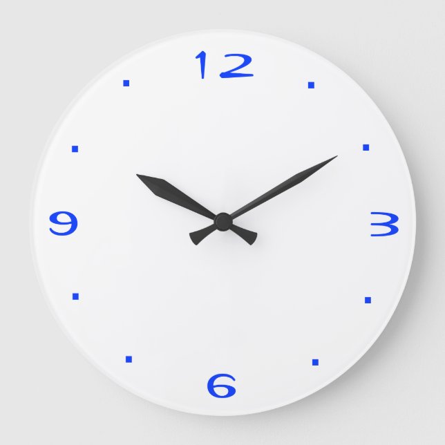 Bleu clair et blanc > Horloges de cuisine (Recto)