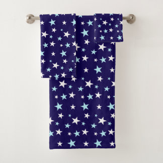 Bleu clair et étoiles blanches sur bleu marine