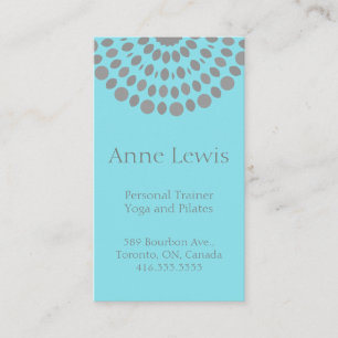 Bleu clair et gris Simple Carte de visite Mandala
