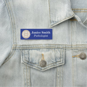 Bleu clair, étiquette de nom de marque avec logo