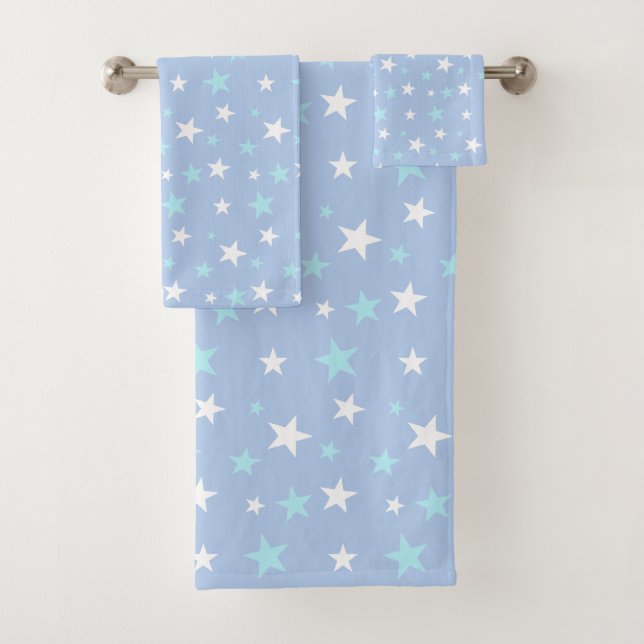 Bleu Clair & Étoiles Blanches (En situation)