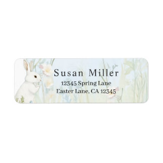 Bleu clair minimaliste lapin de Pâques