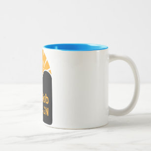 Bleu clair Mug à deux tons 15 oz
