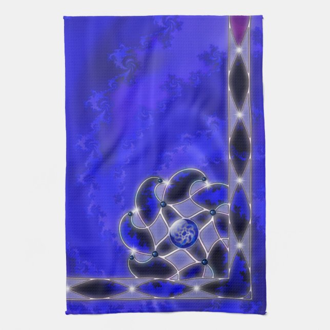 Bleu comme serviette de cuisine de mer (Vertical)