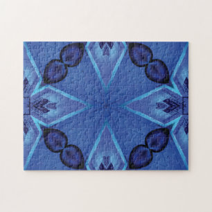 Bleu Creative motif puzzle puzzle