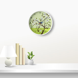 Bleu Dans Les Horloges Paysannes De L'Arbre