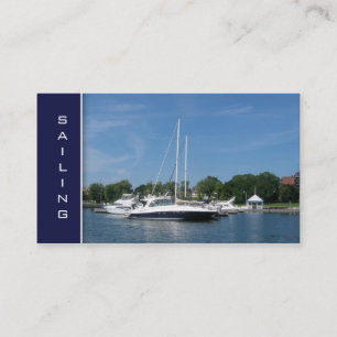 Bleu de bateau à voile de cartes de visite de la