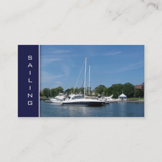 Bleu de bateau à voile de cartes de visite de la (Devant)