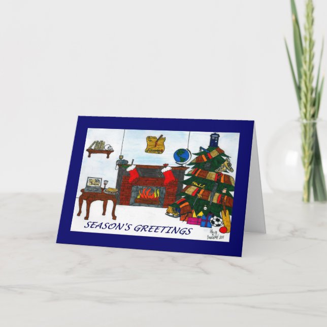 Bleu de carte de Noël de TSSB (Devant)
