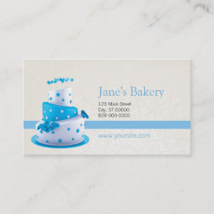 Bleu de carte de visite de boulangerie