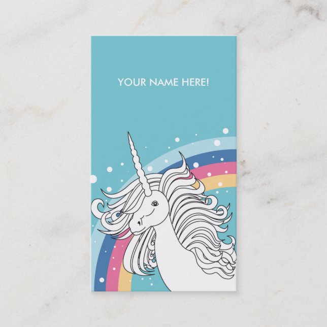 BLEU DE CARTE DE VISITE DE LICORNE (Devant)