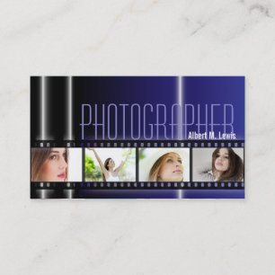 Bleu de carte de visite de photo de film de la