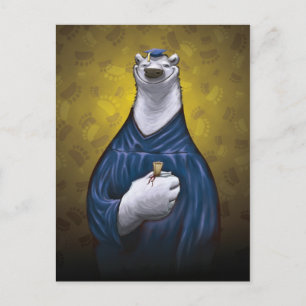 Bleu de carte postale d'obtention du diplôme
