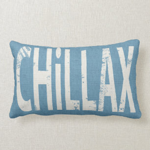 Bleu de denim de coussin d'art de mot de planche à