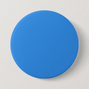 Bleu de France (solid colour) 3 Inch Round Button