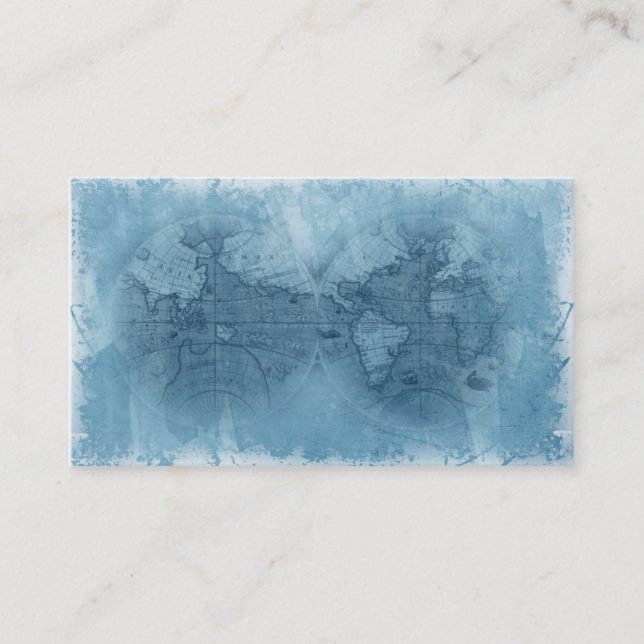 Bleu de globe de carte du monde d'antiquité de (Devant)