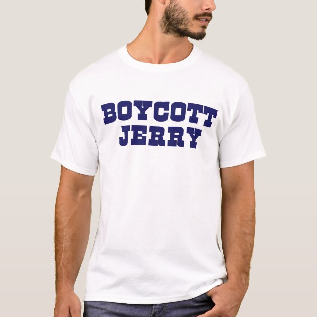 Bleu de Jerry de boycott sur le T-shirt blanc (Devant)