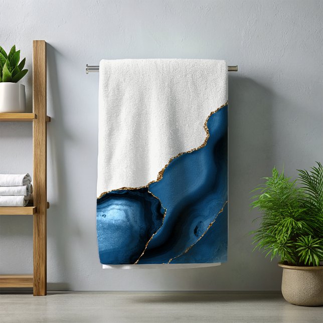 Bleu de marine avec Agate d'or métallique (Créateur téléchargé)