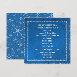 Bleu de Noël avec invitation frontalier parties sc