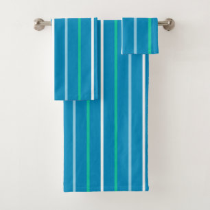 Bleu de plage et vert rayé