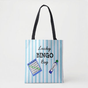 Bleu de sac de BINGO-TEST de bonne chance barré