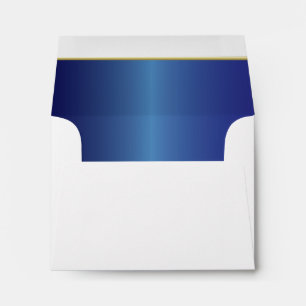 Bleu de saphir lié avec enveloppe blanche à barr