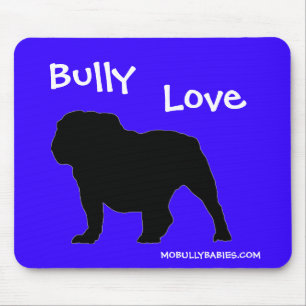 Bleu de tapis de souris de bouledogue